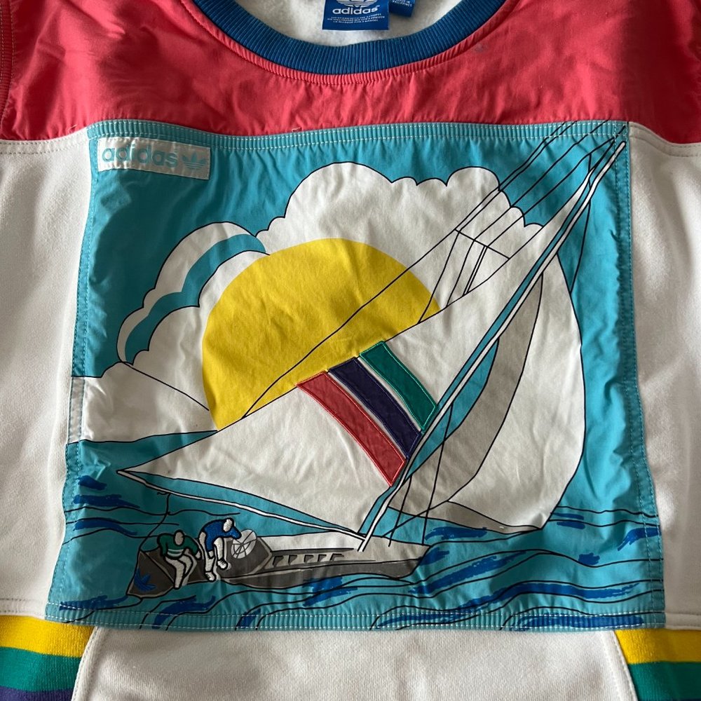 Adidas Men's Retro Crewneck Sweater - Medium - Perfect Condition